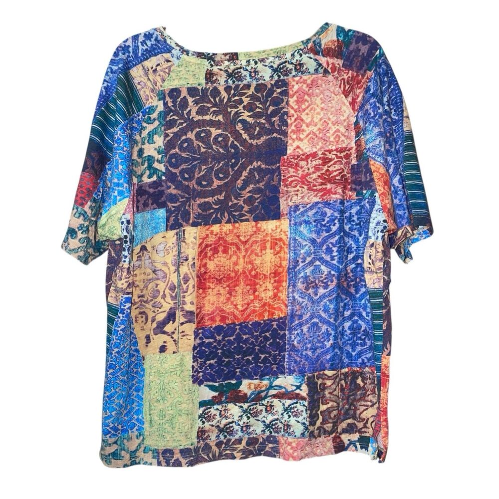 Peruvian Connection M/L Colorful Patchwork Cotton… - image 4